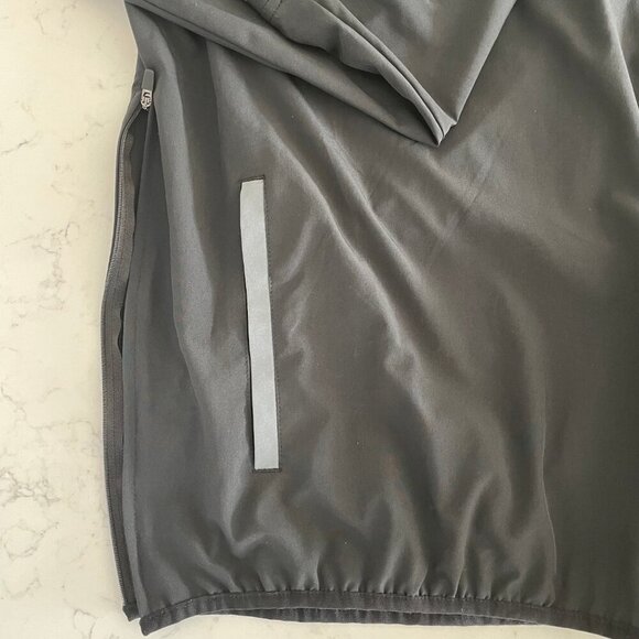 PGA Tour Performance V Neck LS Lightweight Poly Golf Windbreaker Top Blk Grey L - Picture 4 of 12